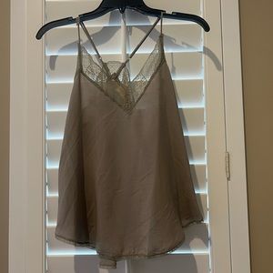 Gray lace cami